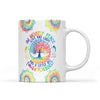 Tie Dye Gnome Hippie Soul Coffee Mug, 15oz Ceramic Coffee Cup Motivational Gifts Mug, Full Color Novelty Ceramic Coffee Mug
