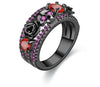 Punk Skull Round Cubic Zirconia Ring