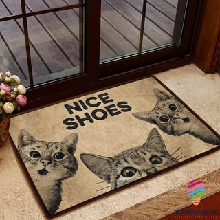 Nice Shoes Cats Welcome Doormat NHD Gifts For Cat Lovers