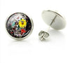 Rock Punk Skull Heart Stud Earrings