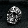 Vintage Retro Punk Cross Skull Ring