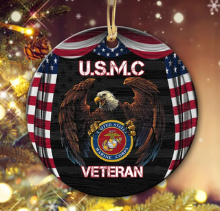USMC Veteran Ornament LH