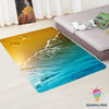 Summer Rug Beach Starfish Print Memory Foam Area Rug HG