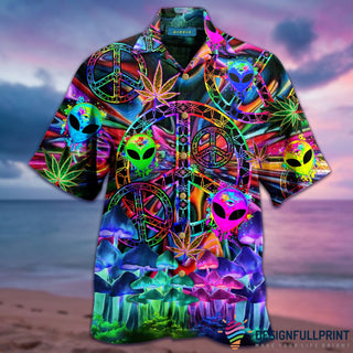 Gift For Hippie Hippie Alien Unisex Hawaii Shirt LN