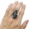 Grim Reaper Anarchy Skull Biker Ring