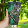 Gift For Dragonfly Lover Blue And Purple Dragonflies Mental Print Tumbler LN