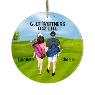Golf Couple Ornaments LH