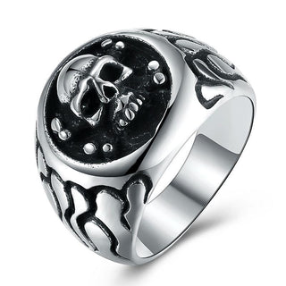 Punk Gothic Evil Skull Titanium Steel Ring