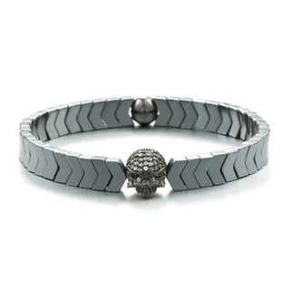 Multi-Color Skull Ziroconia Hematite Stone Bracelets
