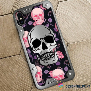Skull Gift Skull Rose Pink Print Phone Case LN