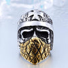 Biker Punk Cross Skull Stainless Steel Ring