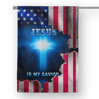 Gift For Christian House Flag Jesus Is My Savior