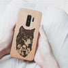 Wood Phone Case for Universal Models -Wolf Forest Moon 008 - designfullprint
