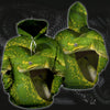 3D Green Snake Printed Hoodie 008 - designfullprint