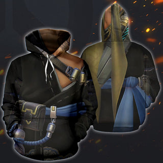 3D OW Printed Amour Hoodie 008 - designfullprint
