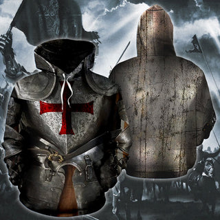 3D Knight Amor Printed Hoodie 009 - designfullprint