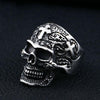 Vintage Retro Punk Cross Skull Ring