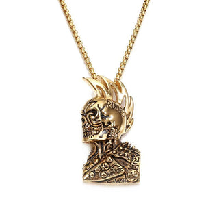 Spiky Skull Stainless Steel Biker Necklaces