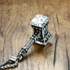 Solid Stainless Steel Mjölnir Viking Thors Hammer Pendant Necklace