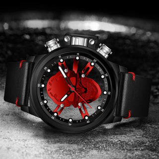 Skull Sport with Big Dial Male Casual Quartz Watch - designfullprint