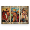 Being A Gypsy Hippie And Cowgirl Girl Hippie Girl Horse Cowgirl Riding Horizontal Poster PA