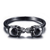 Black Gold Filled Double Skull Ring