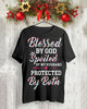 Black Flower Bless By God Spoiled By My Husband Protected By Both Gift For Wife Tshirt HG