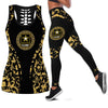 Gift For Army Golden Army Tank top and Leggings Set