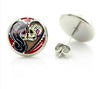 Rock Punk Skull Heart Stud Earrings