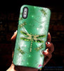 Gift For Dragonfly Lover Green Dragonfly Print Phone Case LN