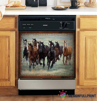 Gift For Horse Lover Horse Decor Kitchen Decor Dishwasher Cover HG