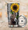 America Flag Sunflower Donkey Tumbler NHD
