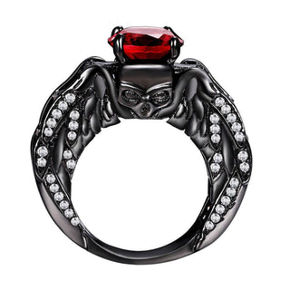 Punk Skull Princess Zircon Wedding Ring