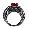 Punk Skull Princess Zircon Wedding Ring