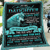 Gift For Wolf Lover Gift For Dad To My Daughter You Always Have My Back Father To Daughter Wolf Father Daughter Quotes Blanket PA
