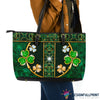 Irish Shop Gemstone Diamond Shamrock Irish Leather Tote Bag HG