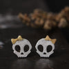 Bow Skull Stud Earrings