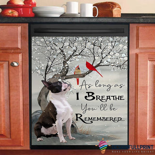 Boston I Breathe Kitchen Decor Dishwasher Cover HG Gifts For Dog Lovers