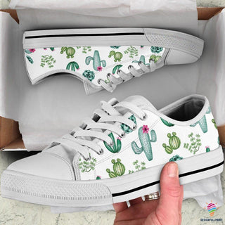 Cute Cactus LowTop Canvas Shoes NH