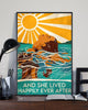 And She Lived Happily Ever After Swimming Girl Beach Poster PA