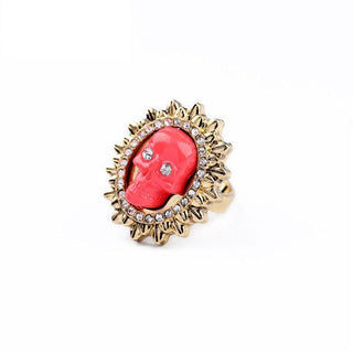 Fashionable Shiny Resin Skull Ring
