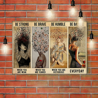 Musical Girls Music Notes Strong Girls Poster PA