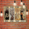 Musical Girls Music Notes Strong Girls Poster PA