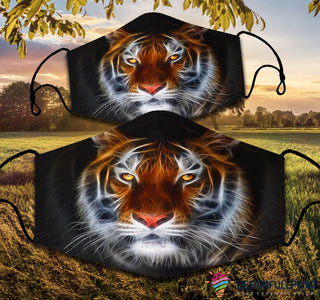 Tiger Abstract Art 3D Face Mask NH Cloth Mask