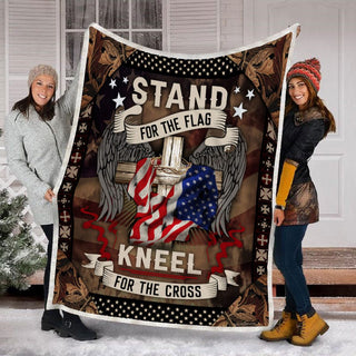 Black Pride Stand for The Flag Kneel for the Cross Blanket Quilt Blanket LN