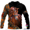 Gift For Horse Lover Braunes Pferd Liebespferd Orange Camo US Unisex Hoodie LN Horse Hoodie