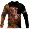 Gift For Horse Lover Brown Horse Love Horse Orange Camo US Unisex Hoodie LN Horse Hoodie