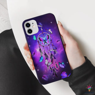 Gift For Butterfly Lover Purple Butterfly Dreamcatcher Phone Case NHD