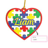 Personalized Name Christmas Gift Autism Ornaments LH Autism Gift