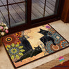 Black Cats Welcome Doormat NHD Gifts For Cat Lovers